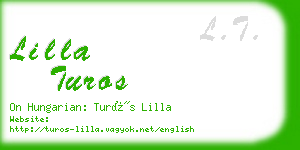 lilla turos business card